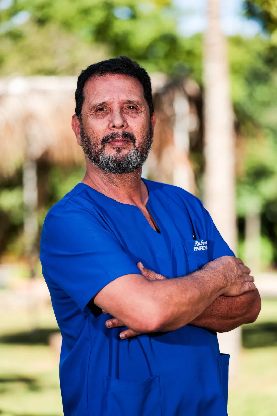 Scrub Prata masculino com bordado